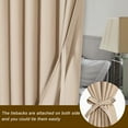 thumbnail image 5 of XWZO Sliding Door Curtains 100"W x 84"L, Grommet Privacy Room Divider for Bedroom Living Room, Extra Wide Thermal Blackout Curtains for Patio Sliding Glass Door, 1 Panel, Biscotti Beige, 5 of 8