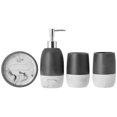thumbnail image 2 of Accesorios de baño Sweet Home Collection Marbelized Set de 4 piezas, 2 of 3