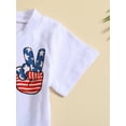 thumbnail image 5 of Bagilaanoe 4th of July Clothes for Toddler Baby Boys Short Sleeve Graphic Print T-Shirt Tops + Shorts 6M 12M 18M 24M 3T Kids Independence Day Outfits 2pcs Short Pants Set, 5 of 9
