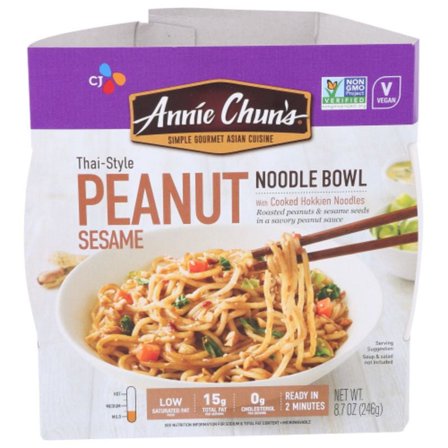 Annie Chun's Peanut Sesame Noodle Bowl 8.7 oz Pack of 2