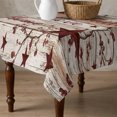thumbnail image 4 of Vintage Farmhouse Table Cloth Waterproof Tablecloths, Brown Country Star Berries Wooden Grain Tablecloth Dining Table Cover for Kitchen Party Tabletop Outdoor, Square Tablecloth 54x54 Inch, 4 of 9