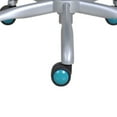 thumbnail image 4 of Mainstays Mid-Back Office Chair with Matching Color Casters, Teal Faux Leather, 4 of 6