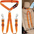 thumbnail image 1 of Adjustable Double-Headed Dog Safety Belt – Pet Car Headrest Restraint for Two Dogs – Split Connection Safety Belt for Secure Travel – Keeps Pets Safe and Comfortable During Car Journeys, 1 of 2