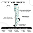 thumbnail image 3 of Lsque Turtle Pattern Sport Compression Socks for Men & Women 15-20 mmHg Knee High Nurse Pregnant Running Medical and Travel Athletic, 3 of 6