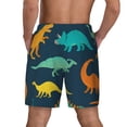 thumbnail image 3 of Sigee Hand Drawn Seamless Print Mens Swim Trunks with Compression Liner Quick Dry Swim Stretch Beach Shorts with Pockets,S-3XL, 3 of 7
