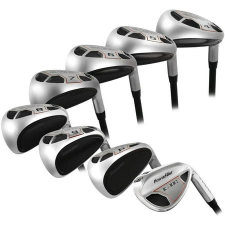 Powerbilt Men’s Golf EX-550 Hybrid Iron Set, which Includes: #4, 5, 6, 7, 8, 9, PW +SW Senior Flex Right Handed Utility “A” Flex Club