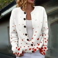 thumbnail image 2 of JFGHDG Valentines Day Sweater Women Shoulder Sweater Long Cardigan Sweaters for Women Plus Size Lightweight Cardigan Sweater Jacket for Women Open Front Cardigan Womens Cardigan Sweaters Red L, 2 of 6