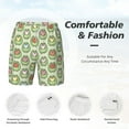 thumbnail image 6 of Picia Cute Chubby Frog pattern Mens Swim Trunks with Compression Liner Stretch Beach Shorts Quick Dry with Zipper Pockets No-Chafing Board Shorts-Large, 6 of 9