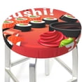 thumbnail image 3 of Daiia Sushi Stool Covers Round,Round Bar Stool Covers Waterproof Bar Chair Covers Washable Stool Cushion Slipcover for 12-14 Inch Chair-12 inch, 3 of 7