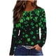 thumbnail image 3 of TaTaai Women Fashion Loose St Patrick's Day Printed Casual Long Sleeve T Shirt Crew Neck Top Ladies Spring Daily Commute Street Wear Soft Comfortable No Fading Machine Washable Stylish Top Gift, 3 of 8