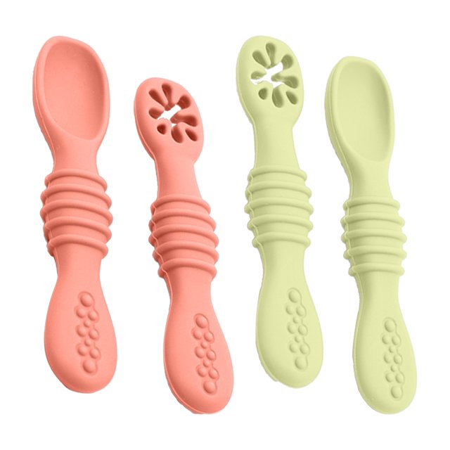 Cucharas de silicona para bebés Cucharas de alimentación para bebés de primera etapa