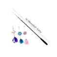 thumbnail image 3 of Cat Wand Toys with Feather Attachments, Indoor Cat Toy with Retractable Teaser Wand, Feather Cat Toy for Exercise, Chase & Play, Fun Kitten Toys for Bored Cats (B), 3 of 7