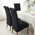 thumbnail image 4 of Large Dining Chair Slipcover,XL Stretch Chair Covers Universal Removable Washable Anti-Dust Spandex Jacquard Chair Protector for Kitchen Banquet Hotel Decoration-8-J, 4 of 8