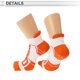 thumbnail image 5 of Calcetines de ciclismo Unique Bargains que absorben el sudor, color blanco y naranja, tamaño M, neutros y universales, 1 par, patrón irregular., 5 of 7