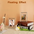 thumbnail image 4 of Gold Floating Frame ;x; Vertical Set For Picture x x x Tabletop Shelf Photo Frame Classy For Wedding Birthday Anniversary Home or Office Decor, 4 of 9