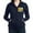 Navy, variant on CafePress - Modern Vintage Sunflower - Women's Zip Hoodie