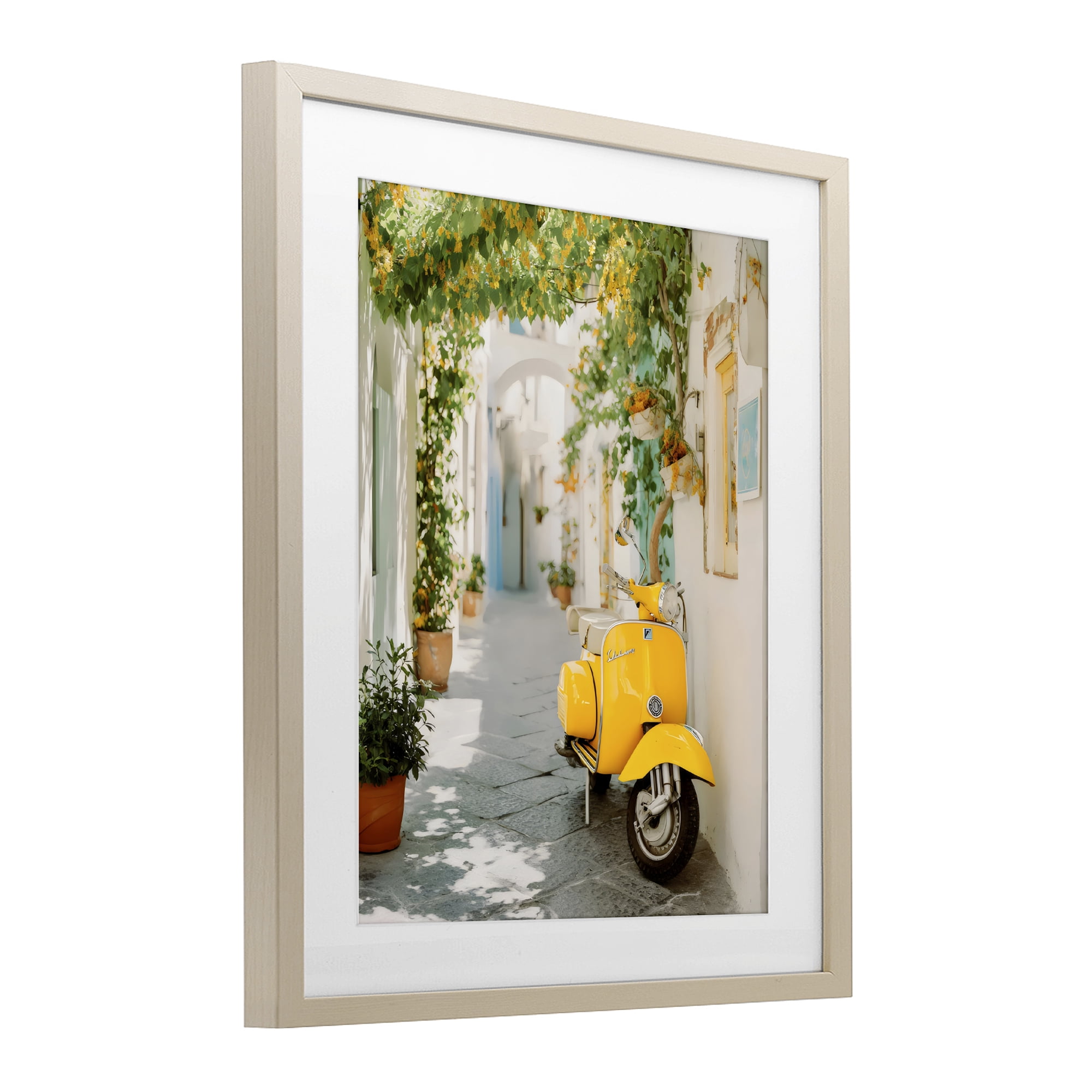 Stupell Industries Vacation Ride Through Alley Birch Framed Print Under Glass, design by Franklyn Gregory