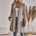 thumbnail image 2 of Enjoytime Cardigan for Women Open Front Long Sleeve Long Cardigans Fall Winter Warm Cozy Casual Ribbed Knit Sweater Coat, 2 of 5