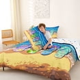 thumbnail image 4 of jejeloiu Summer Beach Full Size Comforter Sets,Flip Flop Print Bedding Comforter Set For Boys,Multicolor,Polkadot Reversible,3pcs,1 Comforter and 2 Pillowcases, 4 of 7