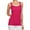 Fushia, variant on Women's Stylish Scoop Neck Lace Trim Cami Tunic Tank Top, Light Pink