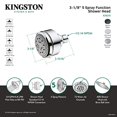 thumbnail image 3 of Kingston Brass Kx8350 Vilbosch - Cabezal De Ducha De 5 Funciones, 4 Pulgadas, Color Negro Mate, 3 of 3