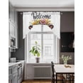 thumbnail image 4 of Cow Flower Kitchen Swag Valances for Windows, Cute Farm Animal Pastoral Pastel Blooms Swag Valances Curtains for Living Room, Rod Pocket Window Treatments for Bathroom, Bedroom, Cafe, 56"x36", 4 of 6
