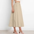 thumbnail image 6 of Skirts For Women Sevevn Womens Midi Length Skirt 2025 Business Casual Flowy A Line Skirts with Pockets Teacher Outfits High Waisted Skirts For Women, 6 of 9