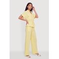 thumbnail image 3 of Women's Collared Drawstring Waist Button Front Shirt, 3 of 4