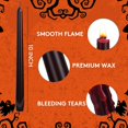 thumbnail image 6 of 6 Pack Vampire Tears Taper Candles, 10 inch Tall Bleeding Candles, Soundvalue Unscented Black Tapered Candlesticks, Spooky Blood Drip Candles Set for Halloween Party Gothic Home Decorations, 6 of 6