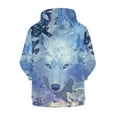 thumbnail image 7 of Chririnla FLower Wolf Blue Boys Casual Zip Up Jacket Hooded Long Sleeve with Pockets Lightweight Sporty Top Kids Size 8-10, 7 of 7