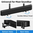 thumbnail image 4 of MOUNT PRO Universal Soundbar Mount, Sound Bar TV Bracket with 17.7" Longer Bracket Mounting Above or Under TV with/Without Holes, 6.5" Holder Swivel to Fit Various Soundbar, Up to 20 LBS, 4 of 7