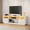 White, variant on Aphthongs 90" Fireplace TV Stand with 50" Electric Fireplace, LED Light Entertainment Center for TVs Up to 100", High Glossy Modern Media Console for Living Room, Bedroom
