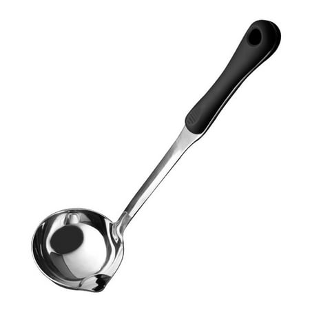 

Stainless Steel Soup Fat Oil Separator Ladle with Heat Insulation Anti-scalding Plastic Handle Kitchen Supplies New