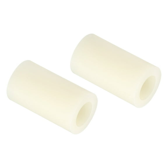 Uxcell Round Spacer Washer, 12 Pack Nylon 8.2mm ID x 14mm OD x 25mm L for M8 Screws Block, Beige