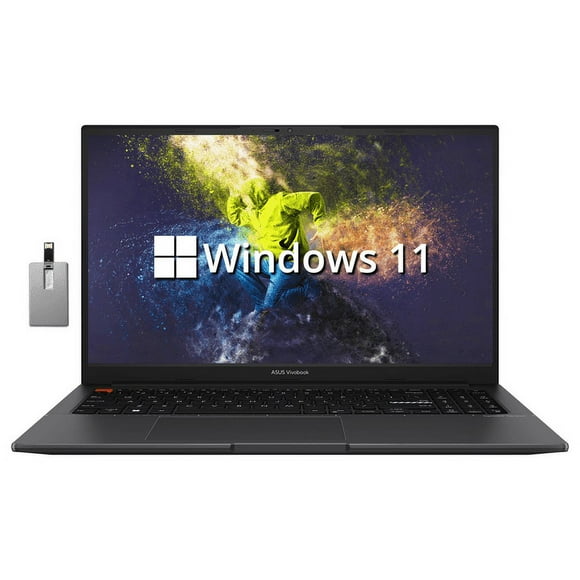 ASUS VivoBook S 15 Slim Laptop, 15.6" FHD Display, AMD Ryzen 7 5800H Processor, AMD Radeon Graphics, 8GB RAM, 512GB SSD, Windows 11 Home, Fingerprint Reader, Indie Black, S3502QA-DS71