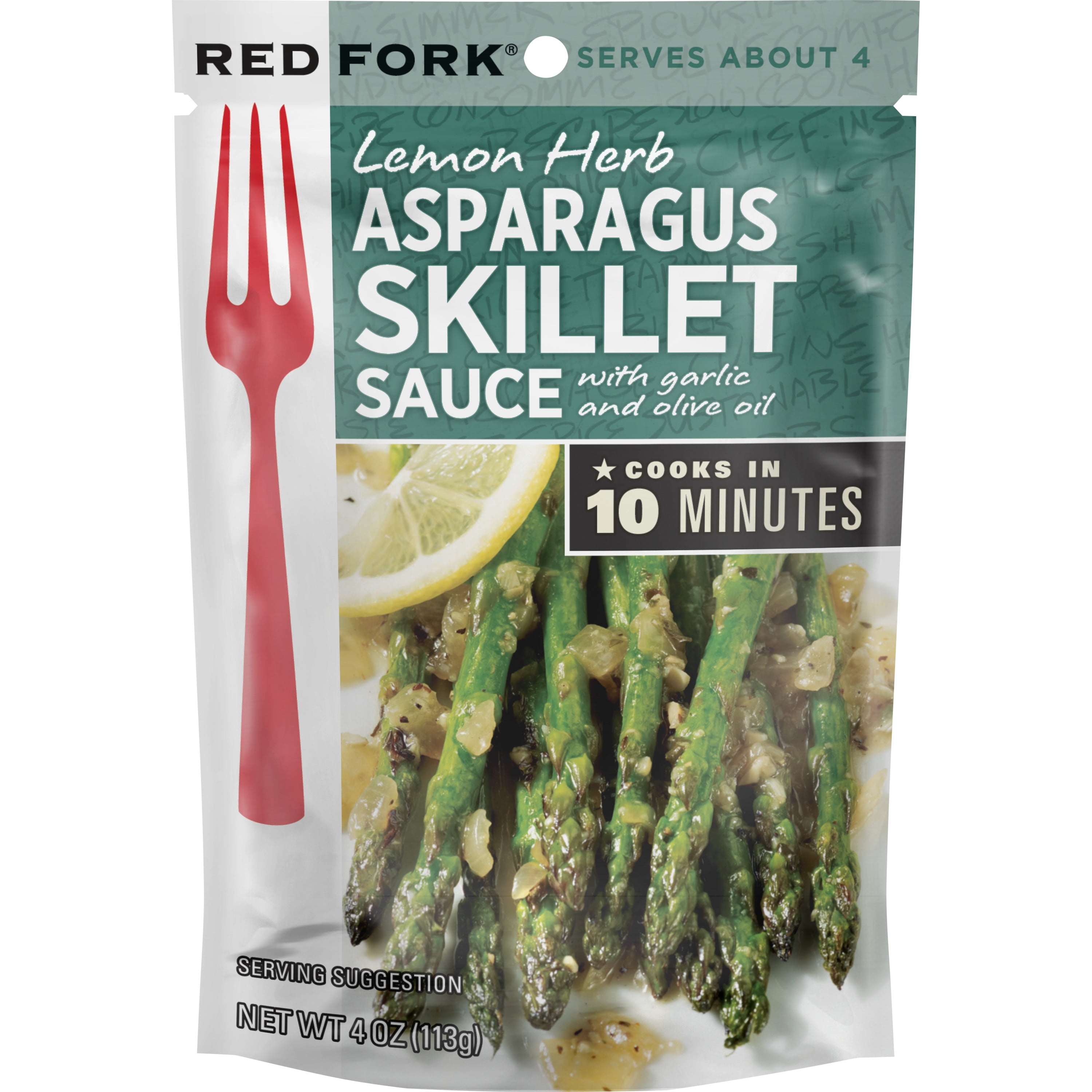 Red Fork Lemon Herb Asparagus Skillet Sauce with Garlic and Olive Oil 4