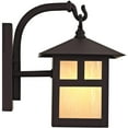 thumbnail image 6 of 5.5 inch 1 Light Bronze Outdoor Wall Lantern Pendant Lighting Fixture with Iridescent Tiffany Glass Shade backed with Hand Crafted Solid Brass material for patio, front porch, entryway and more, 6 of 6
