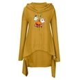 thumbnail image 3 of WEAIXIMIUNG Chandail à Capuche pour Femmes Fermeture Éclair Mode Automne et Hiver Manches Longues Imprimé Uni Droit, 3 of 3