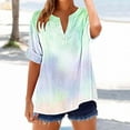 thumbnail image 2 of Uaswgudfs ​Stylish V-Neck Floral Short Sleeve Blouse: Button Detail & Breathable Fabric for Women's Trendy Summer TopsWhiteS, 2 of 5