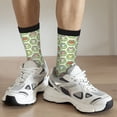 thumbnail image 4 of Uemuo Cute Chubby Frog Pattern Women's Crew Socks, Soft Durable Breathable Moisture-Wicking with Odor Control Cotton socks, 4 of 9