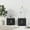 Black, variant on Christopher Knight Home Mid-Century Modern Nightstand with 2 Drawers, Wood Frame Bedside Table, Black