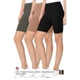 thumbnail image 5 of Women's Casual Seamless Elastic High Waist Running Yoga Biker Shorts Pants (Pack of 3), 5 of 5