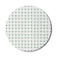 thumbnail image 1 of Green and White Mouse Pad for Computers, Pattern with Watercolor Style Plus Signs Geometric and Modern, Round Non-Slip Thick Rubber Modern Mousepad, 8" Round, Reseda Green and White, by Ambesonne, 1 of 2