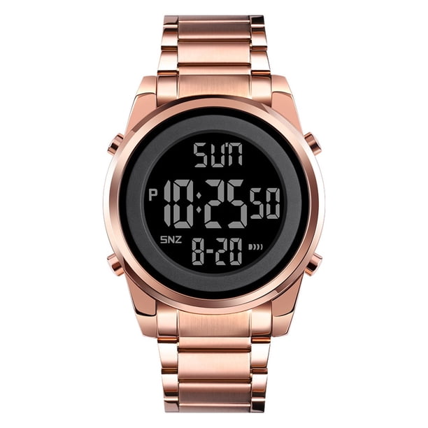 Reloj Deportivo Al Aire Libre de los Hombres de Pantalla Grande Reloj Despertador Digital con Esfera Luminosa, Impermeable para Nadar Correr Senderismo, Reloj Digital Impermeable Multifunción para Aca