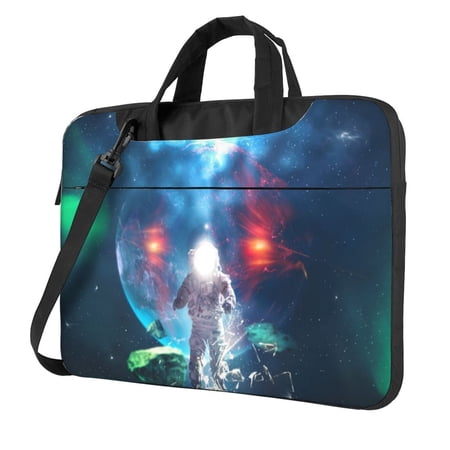 Aurora Borealis Astronaut Laptop Bag, 15.6 inch Laptop or Tablet, Business Casual Laptop Bag