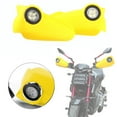 thumbnail image 4 of Yellow Motorcycle Hand Guards with LED Lights - Crash Protection for ATV & Motorcycles, Easy Install, Carbon Fiber Pattern, 4 of 6