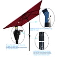 thumbnail image 3 of 6 X 9ft Patio Umbrella, Outdoor Waterproof Umbrella with Crank and Push Button Tilt, Rectangular Patio Umbrella for Garden, Backyard, Pool, Swimming Pool, Market, 3 of 7