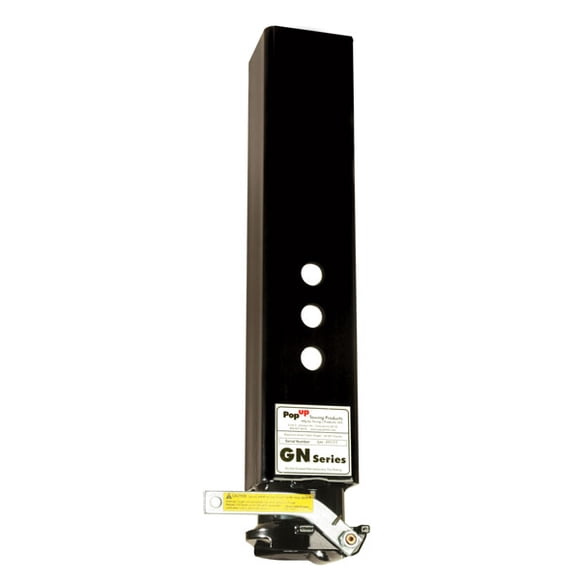 PopUp By Youngs Gooseneck Trailer Coupler GN2 Adjustable Square; Straight; 28000 Pound Capacity; 2-5/16 Inch Ball; For Trailers With 4-1/2 Inch Inside Diameter Square Tube; 1 Inch Holes thru Sides