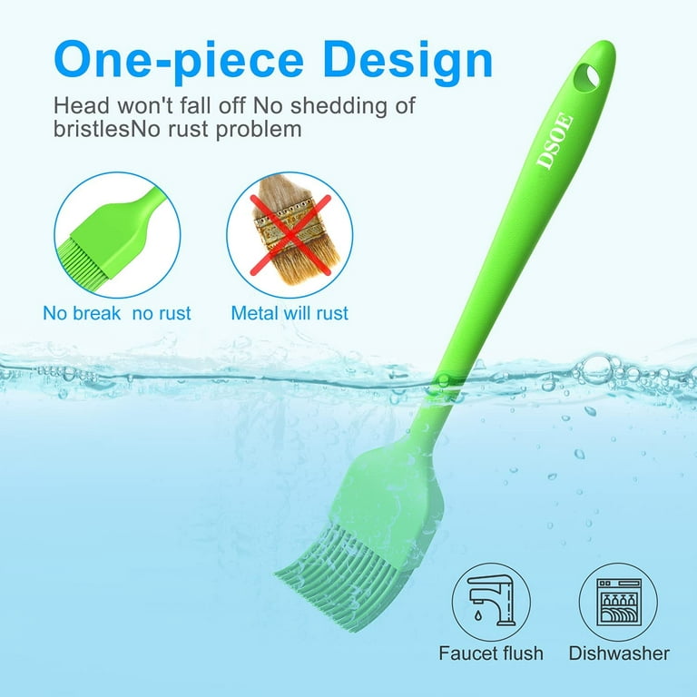 Silicone Basting Pastry Brush Heat Resistant Basting Brushes Suitable For  Kitchen Restaurant Bbq Green
