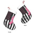 thumbnail image 3 of Honeii Ribbon Breast Cancer Awareness for Christmas Stocking,Large Xmas Stocking,Holiday and Family Stocking for Fireplace Christmas Holiday Party Decoration, 3 of 7